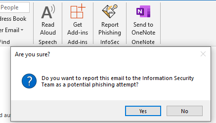 Phishing Reporter - Outlook Plugin